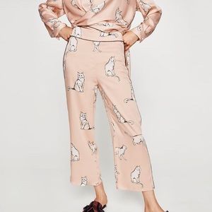 Zara Cat Print Trousers